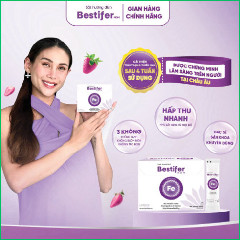 Sắt hướng đích Bestifer - Hỗ trợ cải thiện thiếu máu do sắt cho mẹ bầu, mẹ sau sinh, người thiếu máu
