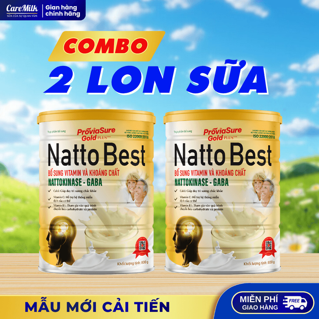 [Combo 2 Lon] Sữa Bột Natto Best Bổ Não Cải Thiện Sức Đề Kháng, Phòng Ngừa Đau Nhức Đầu Tê Bì