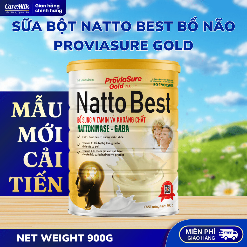 Sữa Bột Natto Best Proviasure Gold Hỗ Trợ Bổ Não, Cải Thiện Trí Nhớ, Giảm Đau Đầu Giúp Ngủ Ngon