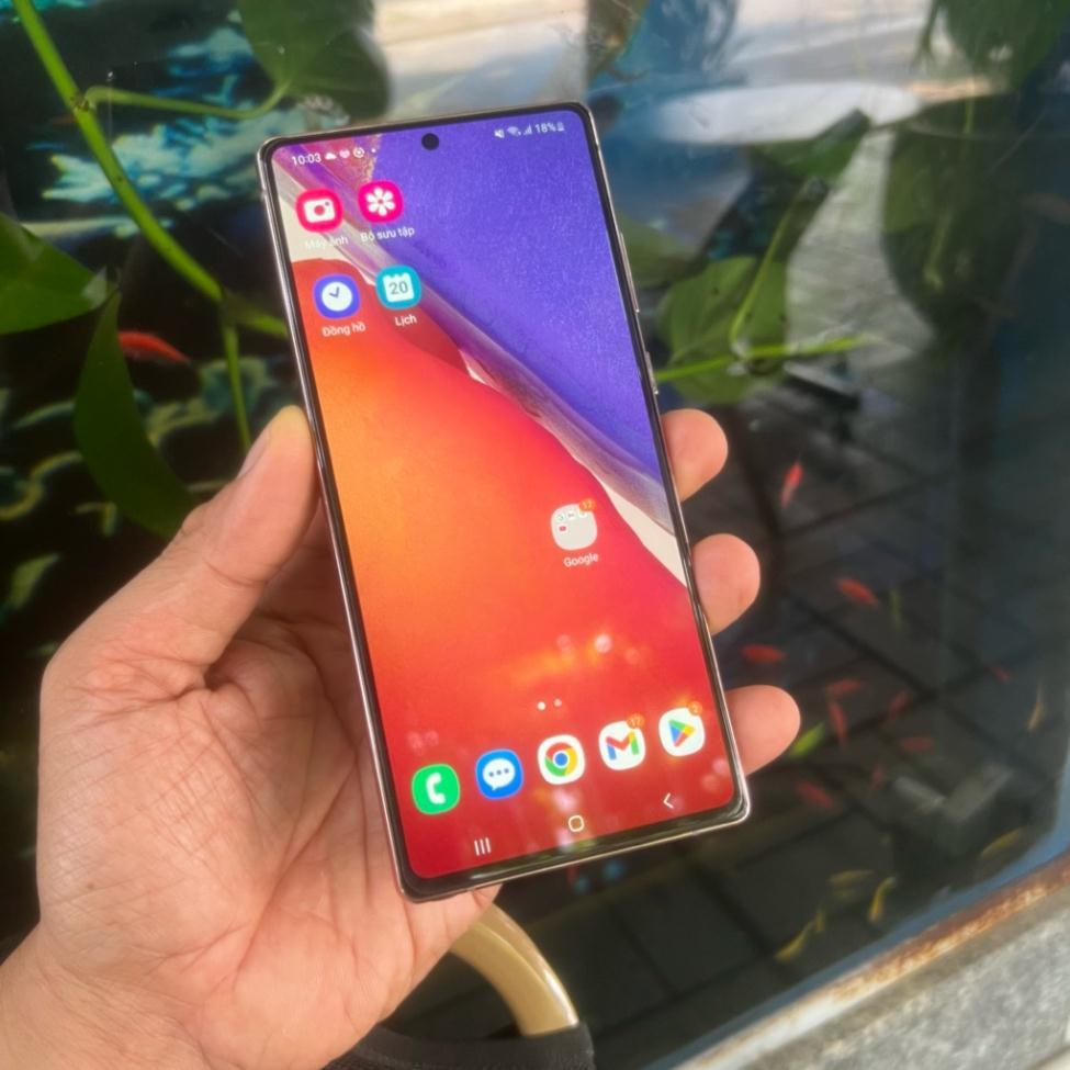 Điện thoại Samsung Note 20 5G 2SIM. Chip Snapdragon S865 chơi ngon mọi game. Hai cam kết chất lượng