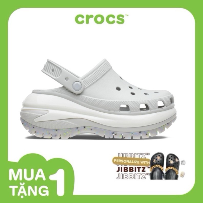 [ CHÍNH HÃNG ] Giày Sandal Nữ Crocs Mega Crush Clog Grey