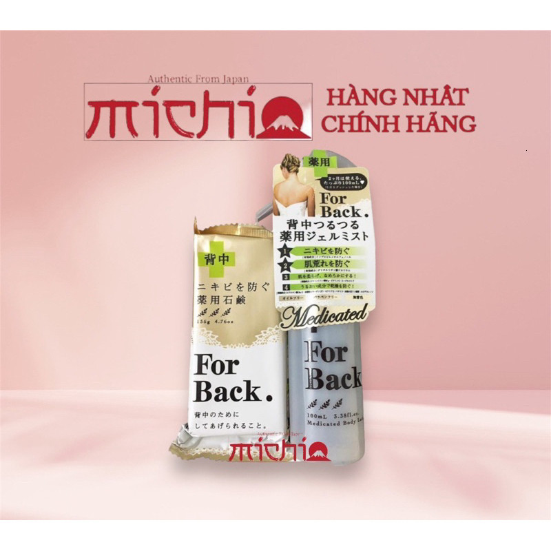 { Hàng Chính Hãng } Xà phòng và Xịt Làm Giảm Mụn Lưng Pelican For Back Body Lotion 100ml Nhật Bản ch