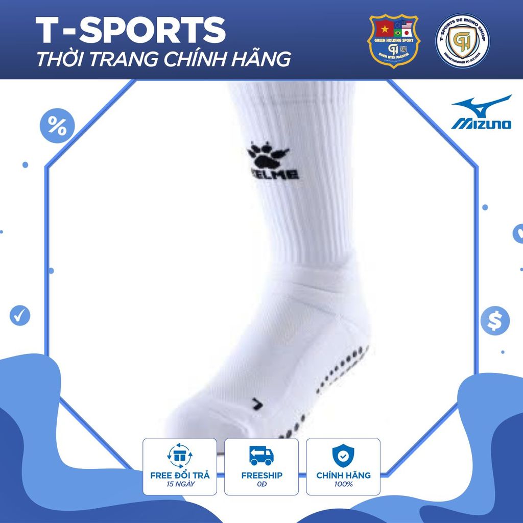 Tất Đá Bóng Chống Trượt Kelme Cao Cấp –  Co Giãn 4 Chiều, Khử Mùi Kháng Khuẩn, Thoáng Khí