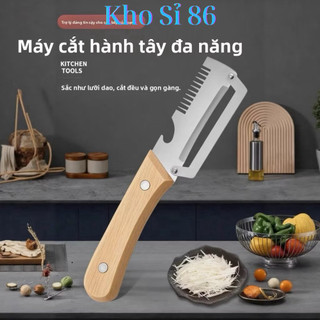 Dao gọt vỏ đa chức năng ba trong một Dao cắt hành tây Dụng cụ gọt vỏ Hành tây Dụng cụ tiện dụng Nhà bếp