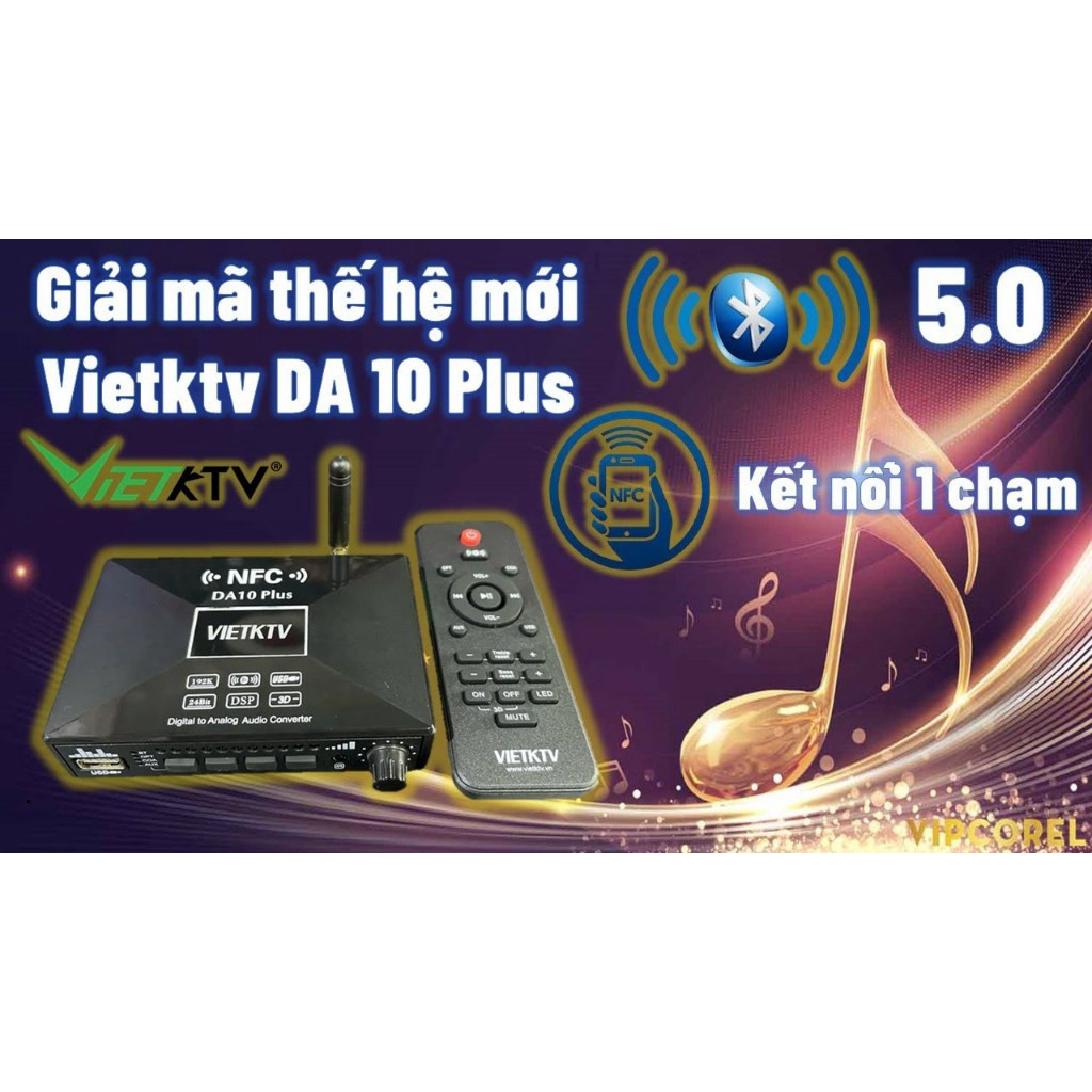 Bộ giải mã âm thanh VietKTV DA10 Plus - Hàng Chính Hãng