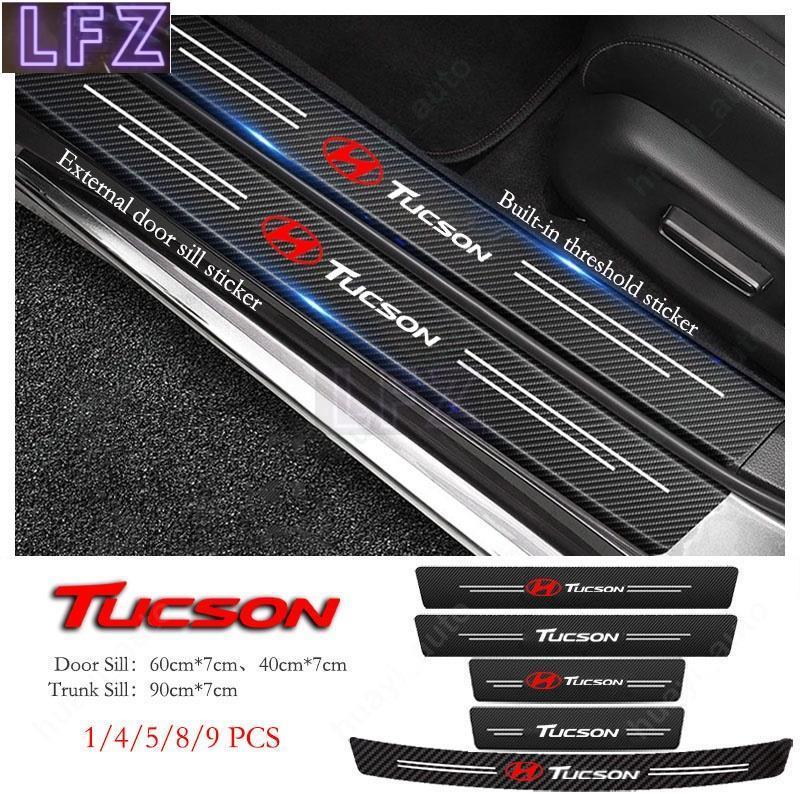 HYUNDAI Miếng Dán Cửa Xe Hơi Bằng Da Sợi Carbon Chống Trầy Cho Tucson JM LM NX4 2020-UP