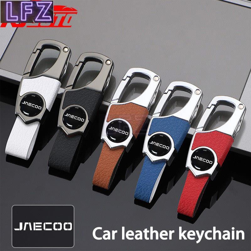 Jaecoo Móc Khóa Xe Da Chìa Khóa Fob Giá Đỡ Với Ẩn Mini Dao Móc Khóa Kim Loại Móc Khóa Cho Jaecoo 5 6