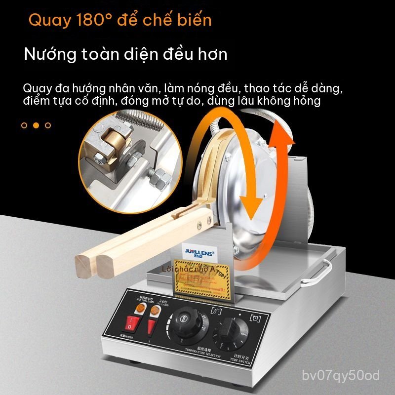Máy làm bánh waffle, lò nướng bánh waffle điện, máy nướng bánh waffle một đầu, máy làm bánh crepe, l