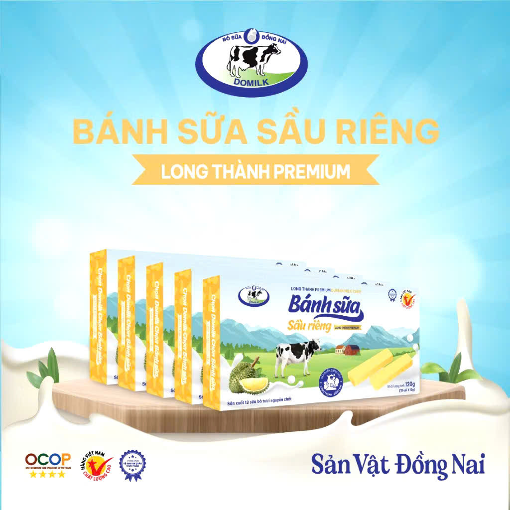 Combo 5 Hộp 50 Bánh Sữa Long Thành phiên bản premium - Bánh Sữa Nguyên Chất Long Thành Bánh sữa đặc 