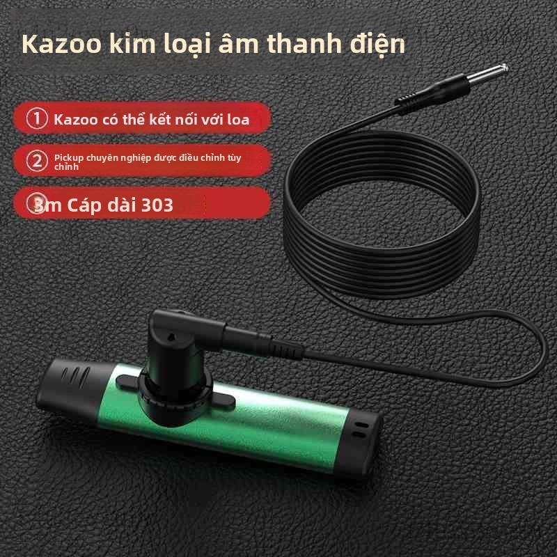 Phụ kiện nhạc cụKazoo điện tử Chơi nhạc bằng kim loại chuyên nghiệp Kazoo Sáo Zuka có bộ thu âm Nhạc