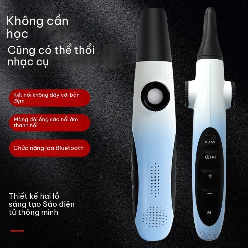 Phụ kiện nhạc cụKèn kazoo điện tử thông minh mới với hiệu ứng reverb tích hợp, loa Bluetooth, kết nố