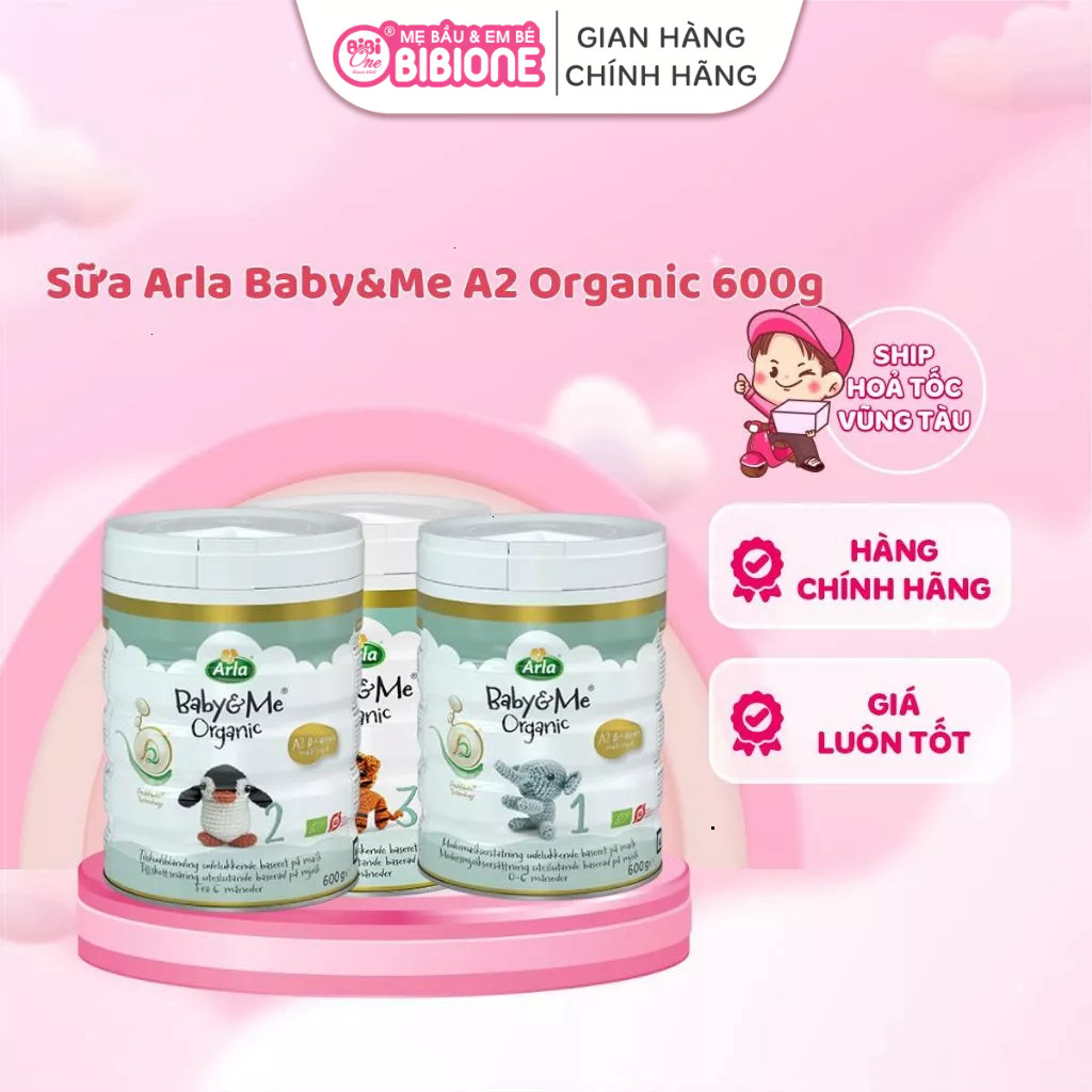 Sữa Arla OrganicA2/Arla Baby&Me HMO cao cấp từ Đan Mạch đủ số 1,2,3 hộp 600g, 800g - BIBIONETRONGOID