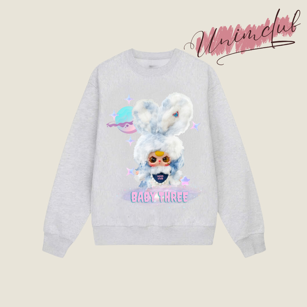 [Three Baby V3] Áo Sweater Three Baby V3 Thỏ Thị Trấn Rabbit Form Rộng Unisex Nam Nữ Vải Nỉ Chân Cua