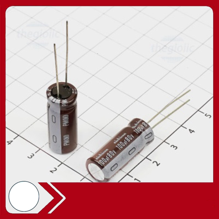 [5 Cái]- Tụ Hoá 100uF 80V 10x25mm Xuyên Lỗ Nichicon Tổng Kho Linh Kiện 86