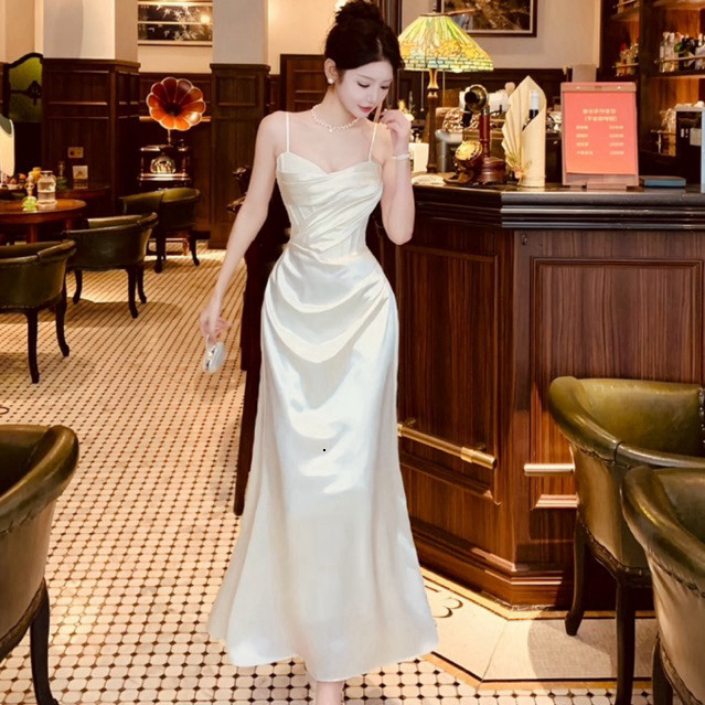 LUXI.STUDIO - DP9 ĐẦM PHI 2 DÂY CHÉO NGỰC ĐI CHƠI, ĐI ĂN CƯỚI, ĐẦM ĐI TIỆC, ĐẦM LỤA SANG CHẢNH SLAY
