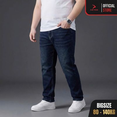 Quần Jean Nam Bigsize Size Đại Từ 80kg-140kg,Jean Nam Co Giãn,Form Slim Fit ; QJ XAM DEN