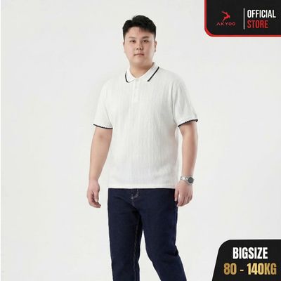Áo Polo Nam Bigsize 80-140KG AKYOO Cao Cấp Cotton Co Giãn, Thâm Hút Mồ Hôi, Áo Polo Bigsize- PL TRANG VIEN