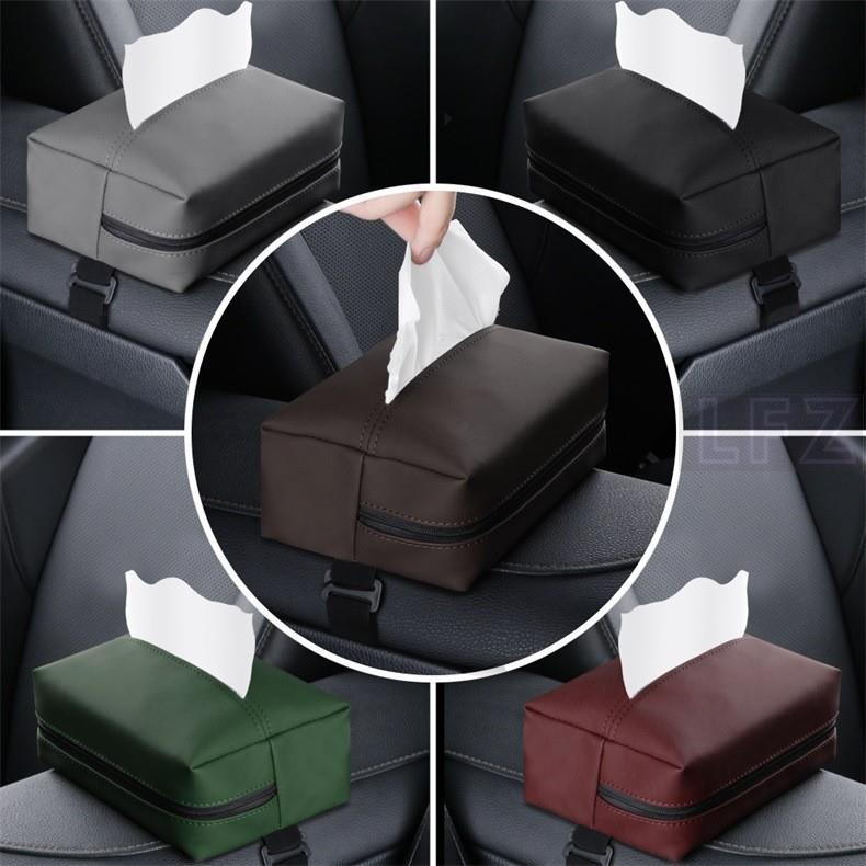 Car Tissue Box Hanging Dashboard Armrest Box Tissue Box Simple Car Napa Leather Car Tissue Paper Ext