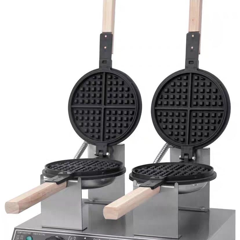 Lò nướng bánh waffle một đầu, máy làm bánh waffle quay thương mại, máy làm bánh waffle gia đình bằng