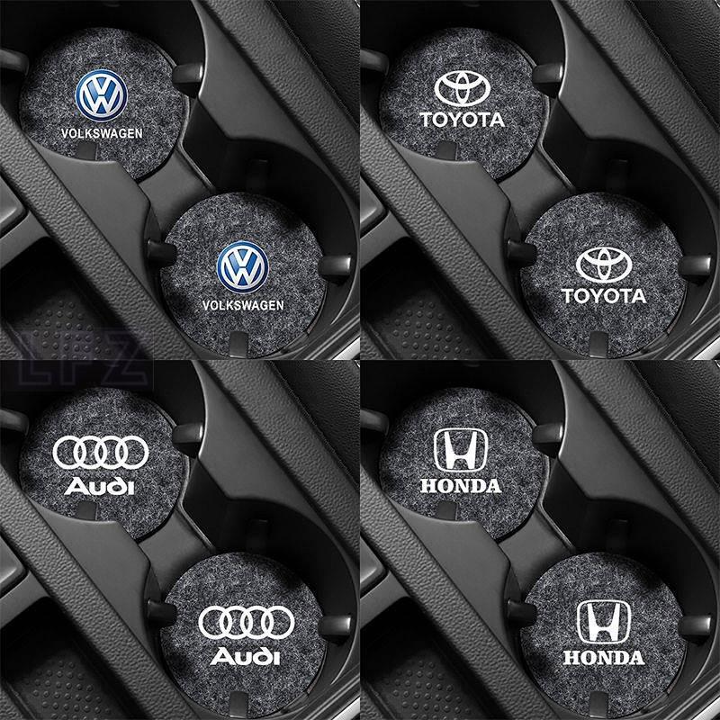 Car Water Cup Mat round Storage Cup Slot Coaster Creative Personality High-End Felt Water Cup Mat to