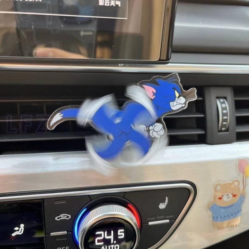 Running Cat and Mouse Car Air Outlet Decoration Tom and Jerry Cartoon Acrylic Car Air Outlet Decorat