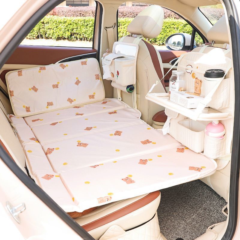 Car travel bed for children, foldable rear seat bed, baby sleeping tool in the car, mattress for bab