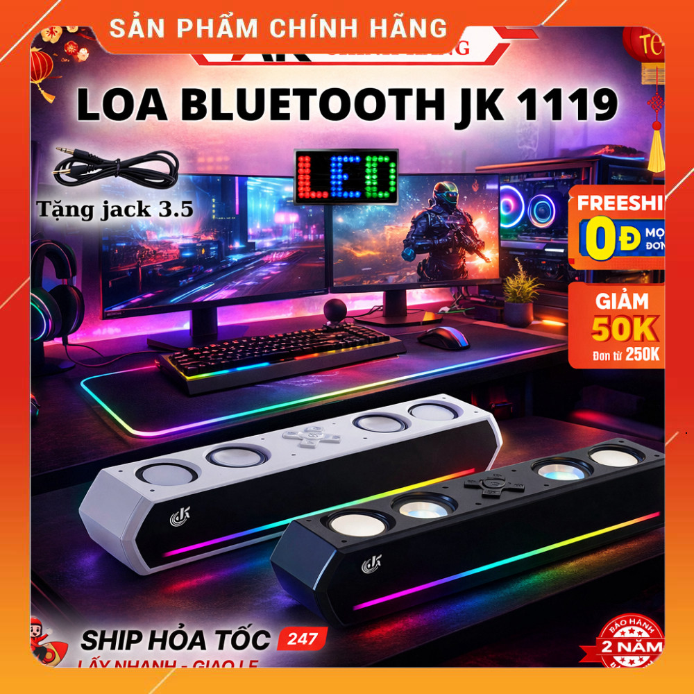 Sale Loa Bluetooth JK-1119 Âm Thanh Cực Hay, Loa Để Bàn, Nghe Nhạc, Chơi Game, Bảo Hành 2 Năm .