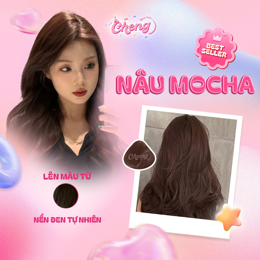 Thuốc Nhuộm Tóc Màu NÂU MOCHA Không Tẩy | Chenglovehair, Chenglovehairs