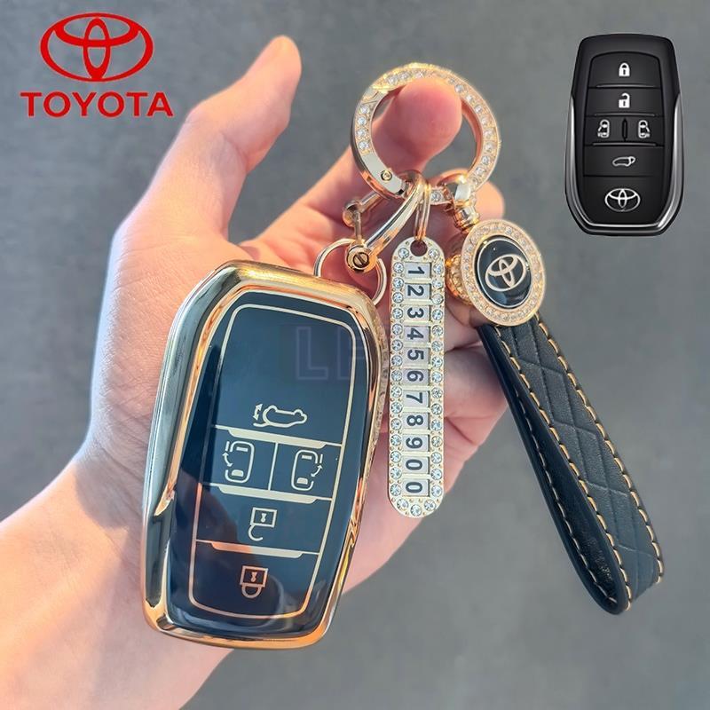 Hộp đựng chìa khóa xe Toyota 5 nút Vỏ chìa khóa Toyota Alphard cho Toyota Alphard / Majesty / Vellfi