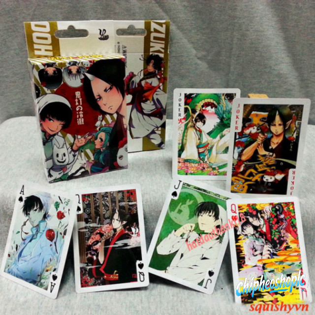 Bộ 52 lá Thẻ Bài poker Hozuki's Coolhead in hình anime manga gồm 54 lá in hình khác nhau (mẫu 1-50)