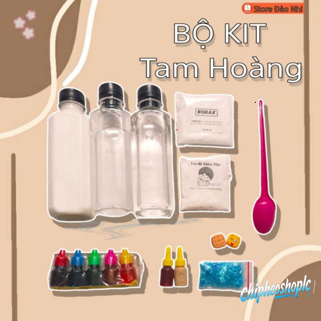 [TAM HOÀNG KIT] Bộ làm slime 19 món,kit làm slime chất nhờn ma quái giải trí vui nhộn