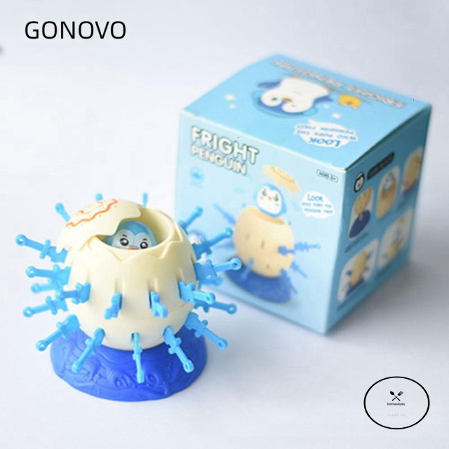 GONOVO Pop Up Pirate Barrel Đồ chơi, Xô đồ chơi ngẫu nhiên mới lạ Unisex ngộ nghĩnh, Chim cánh cụt /