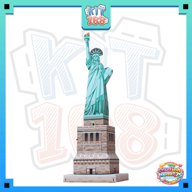 Mô hình giấy kiến trúc Mini Statue of Liberty - USA