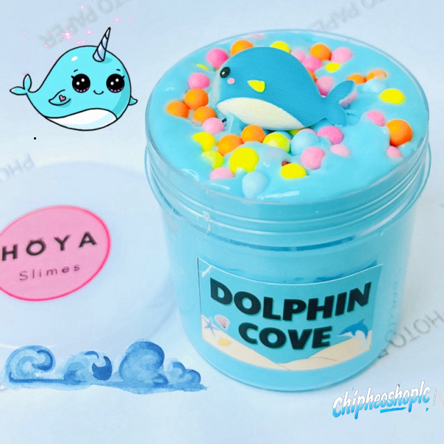 DOLPHIN'S COVE/ Slime Basic Có Xốp Pastel Cá Heo Nhiều Màu/ Đồ Chơi Chất Nhờn Ma Quái/ Slime Kèm Cha