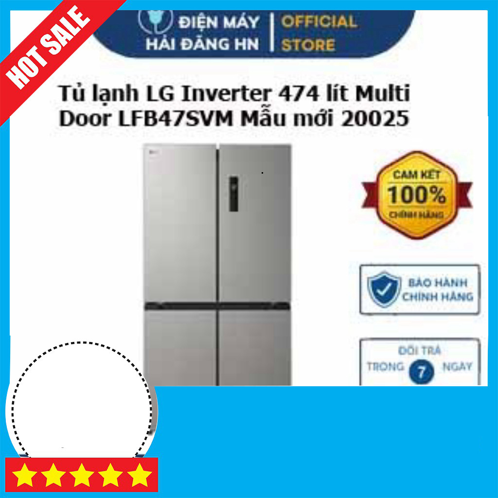 Sale Tủ Lạnh LG Inverter 474 Lít Multi Door LFB47SVM Màu Titan Chính Hãng .