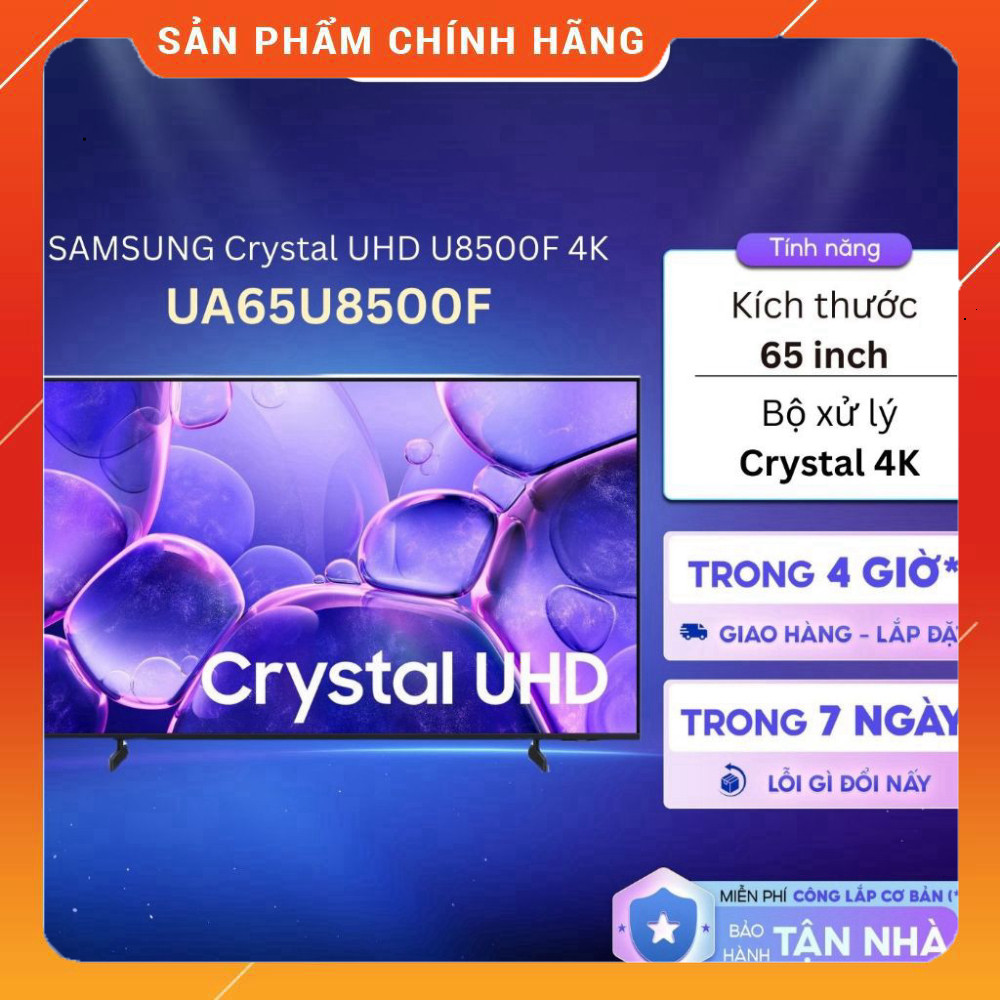 Sale ( UA65U8500F - SAMSUNG 65 Inch Crystal UHD U8500F 4K Smart TV (2025) UA65U8500FKXXV {Toàn Quốc}