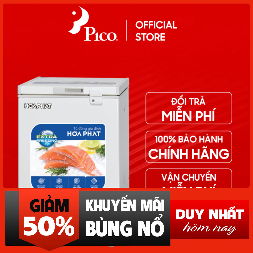 Tủ đông Hòa Phát 107 Lít HPF AD6107 - Dàn lạnh bằng đồng - 1 cửa - Bảo hành 24 tháng