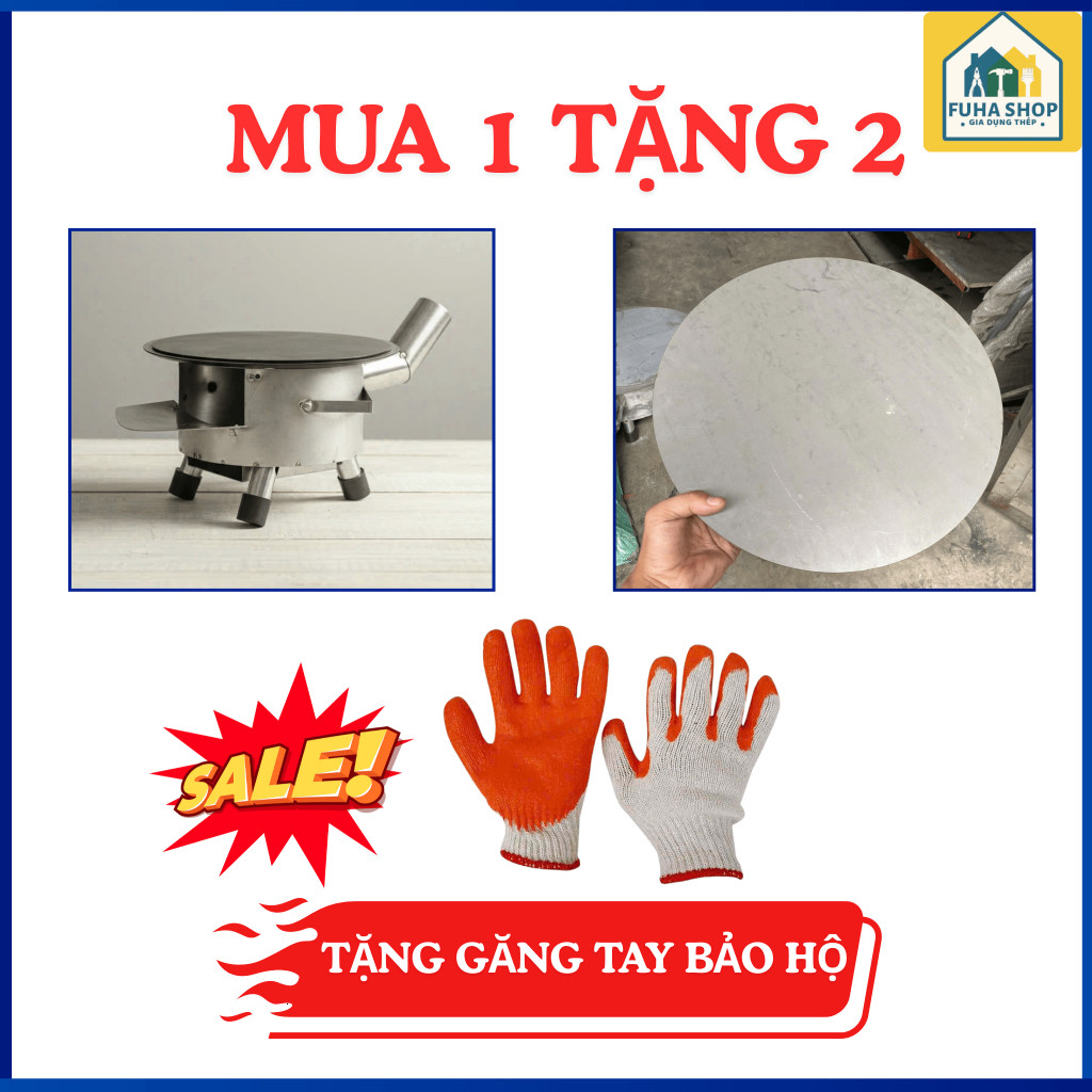 [ Tặng găng tay ] - Bếp củi thông minh FH40 - Size lớn 40cm - Kèm tấm lót nồi CC88