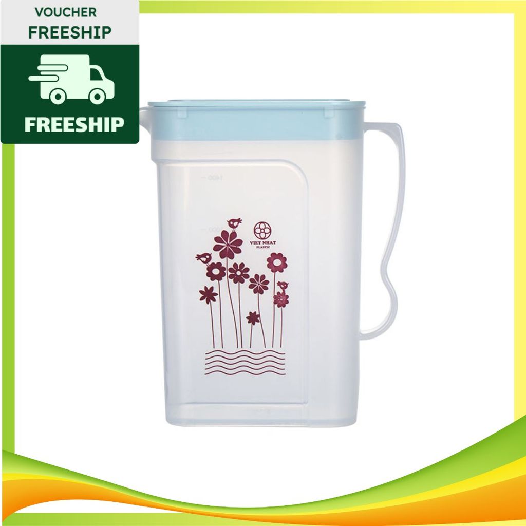 ( giá rẻ nhất ) Ca Nhựa Vuông bình đựng nước,bình nước bền đẹp chắc chắn,1.8 lít 6082 (chính hãng vi