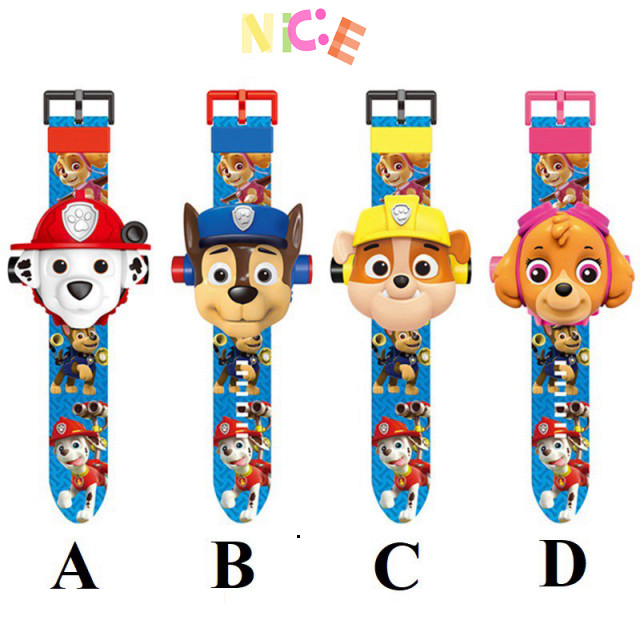 Đồng hồ chiếu hình hoạt hình Marshall Paw Patrol