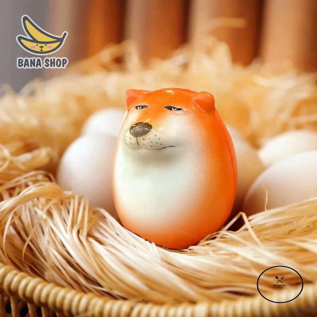 Cục bóp đồ chơi đàn hồi squishy xả stress quả trứng cheems meme chó shiba doge vận động co giãn tay