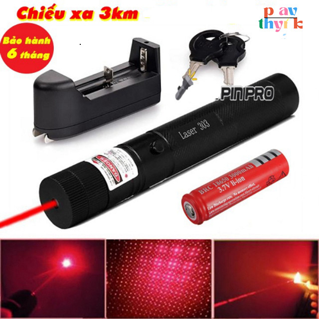 ( SIÊU XÃ HÀNG ) Đèn Laser Siêu Mạnh-Đèn Laser 303 Tia Sáng Xanh+đỏ