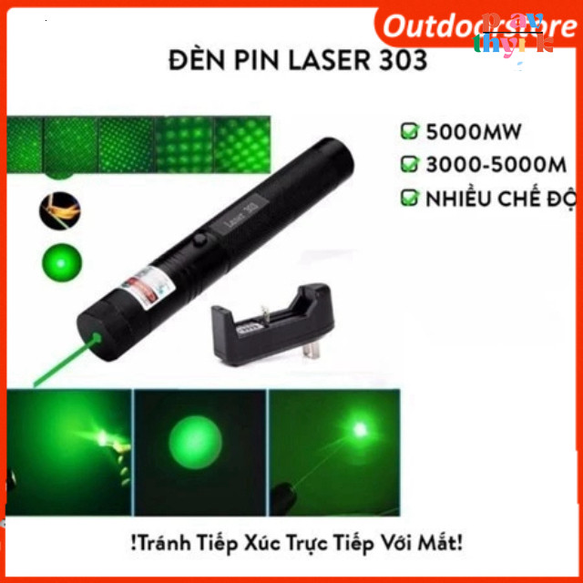 Đèn Laser Siêu Mạnh-Đèn Laser 303 Tia Sáng Xanh