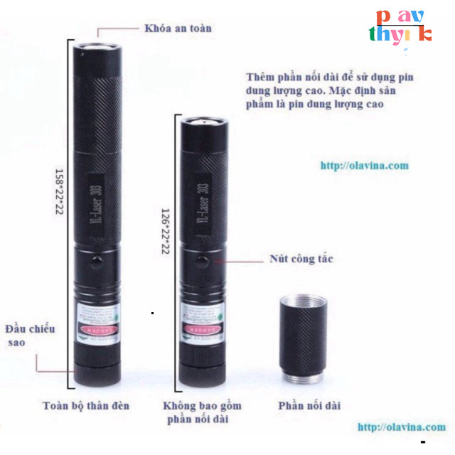 Đèn laser 303 siêu mạnh, đèn laser siêu mạnh