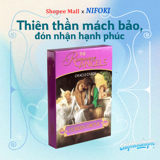 Bộ Bài Thần Sách Hôn Nhân Romance Angels Oracle Cards Mạ Màu Vàng Nifoki B6
