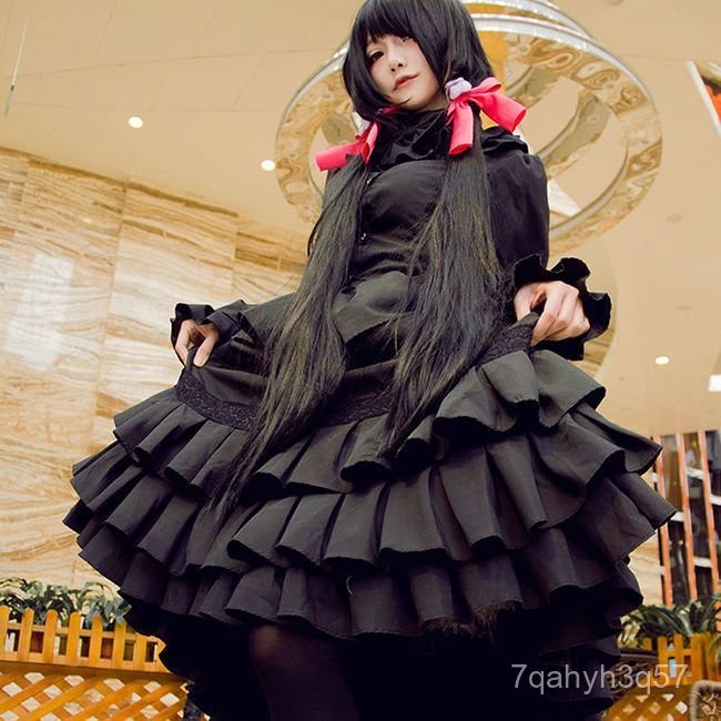 COS Cuộc đối đầu thời trang cos Tokisaki Kurumi cosplay Quần Áo