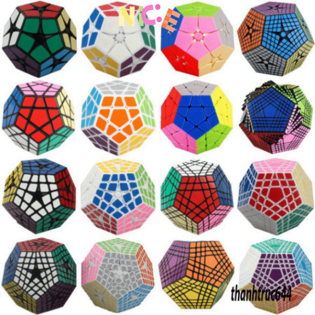 Cối Xe Rubik 2x2 3x3 4x4 5x5 Cối Tam Giác Skewb Square-1 Megaminx Carbon