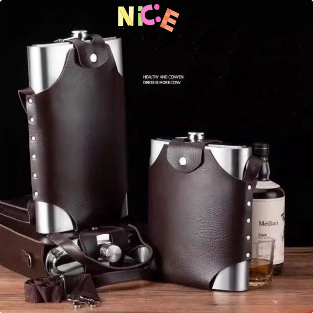 Bình Đựng Rượu Inox 304 Cao Cấp Loại 1 Khác Loại Đựng Rượu Hip Flask Inox Chống Dột Durable Cho Nam