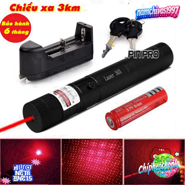 Đèn Laser 303 Cao Cấp Màu Xanh & Đỏ Thắp Sáng Adjustments made: None. Đèn Laser Cao Cấp 303 Màu Đỏ &