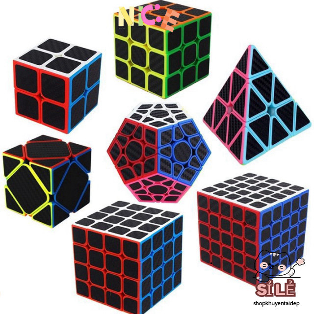 Rubik Biến Thể Carbon 5x5, 4x4, 3x3, 2x2, Tam Giác Skewb 12 Mặt